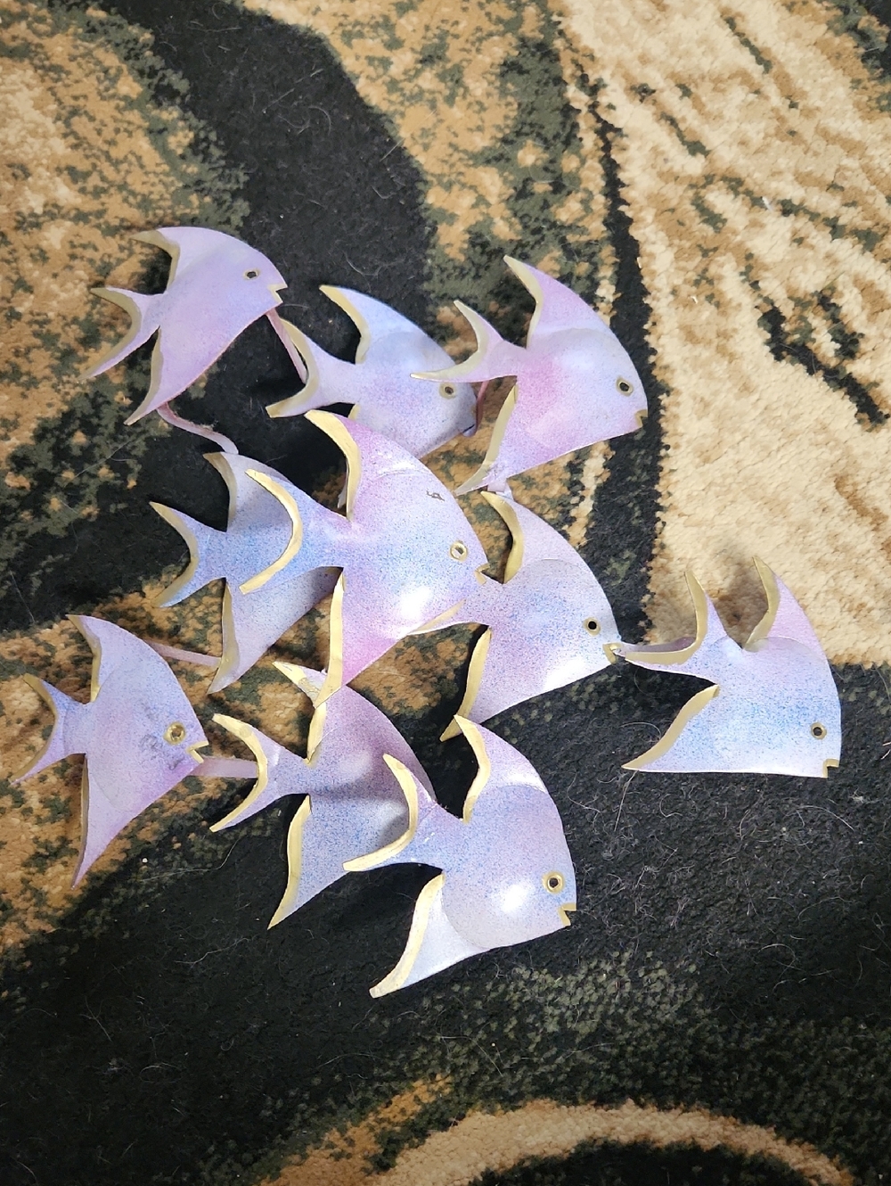 Mid Century Metal Fish Wall Hanging